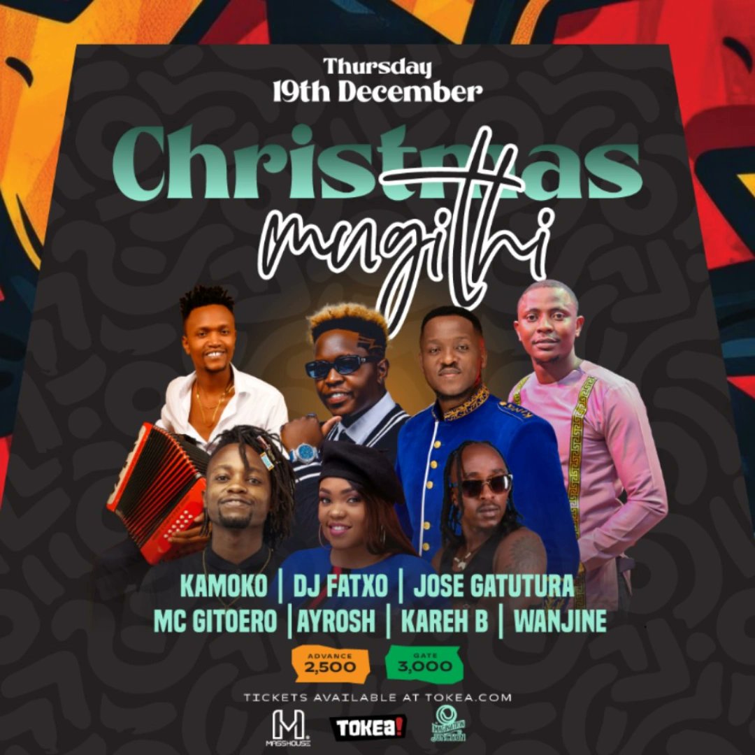 Watu wa murima, this one is for you! 
The good people at <a href="/ImaginationJctn/">Imagination_Junction</a> × <a href="/masshouse_ke/">Masshouse•Live ™️</a> wamesema Christmas starts with MUGITHI 
Tickets available on <a href="/Tokeaafrica/">Tokea</a> &amp; <a href="/MticketsEvents_/">MticketsEvents</a>