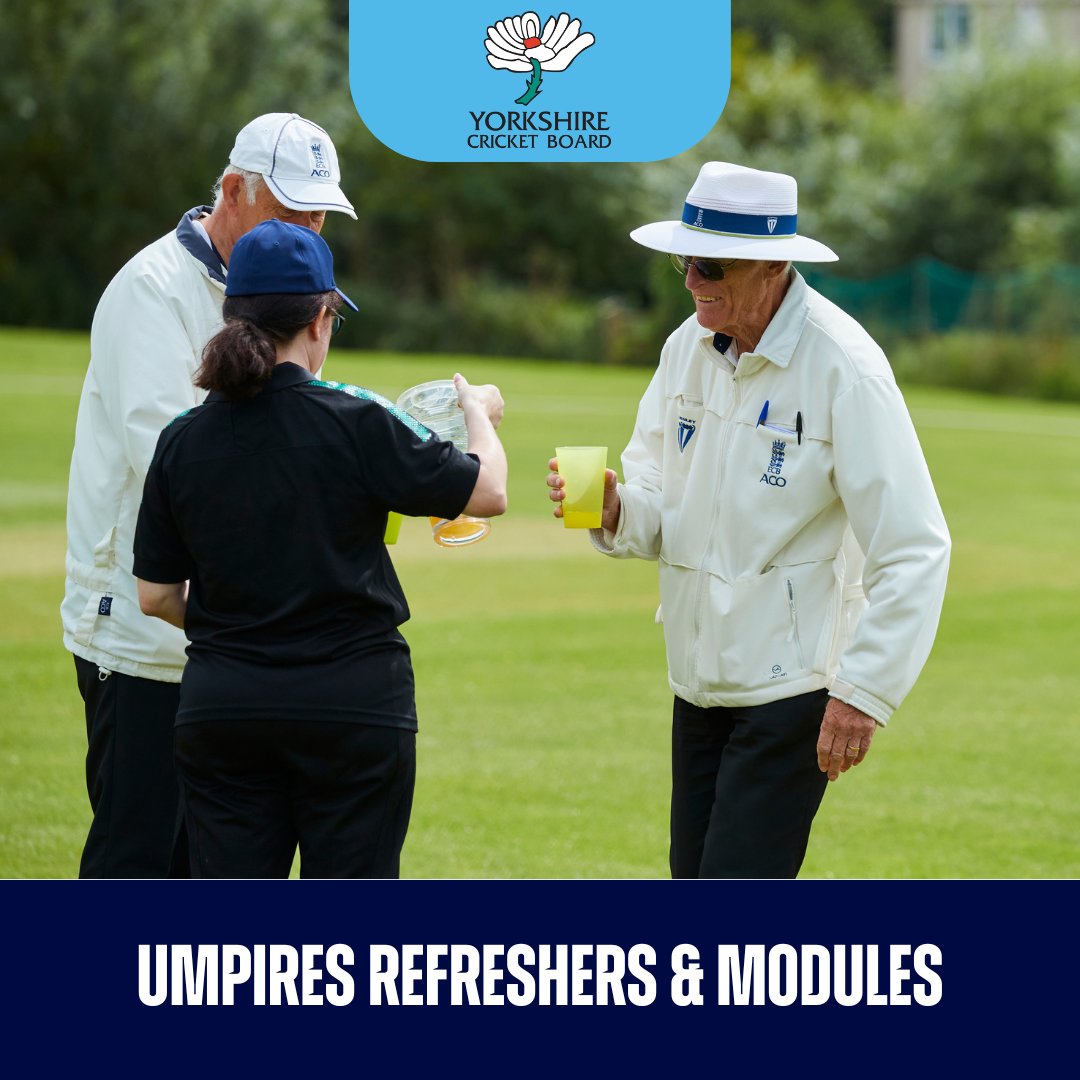 Umpire Modules and Refreshers are now available to book for the New Year! 🏏 Whether you're just starting out or looking to sharpen your skills, these sessions are perfect for every umpire.

Secure your spot today and step up your officiating game!

🔗yorkshirecb.com/page/officials…