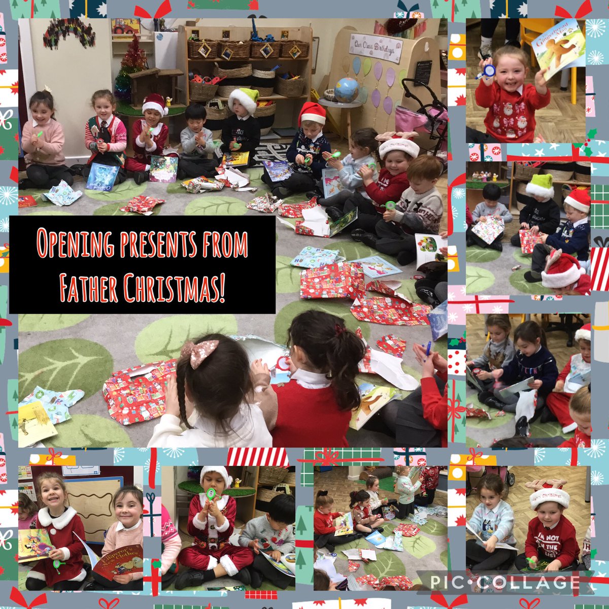 We have enjoyed opening our presents we all got a new story! We can’t wait to red them when we get home! 😆 <a href="/CTKLiverpoolPTA/">Christ the King PTA</a>