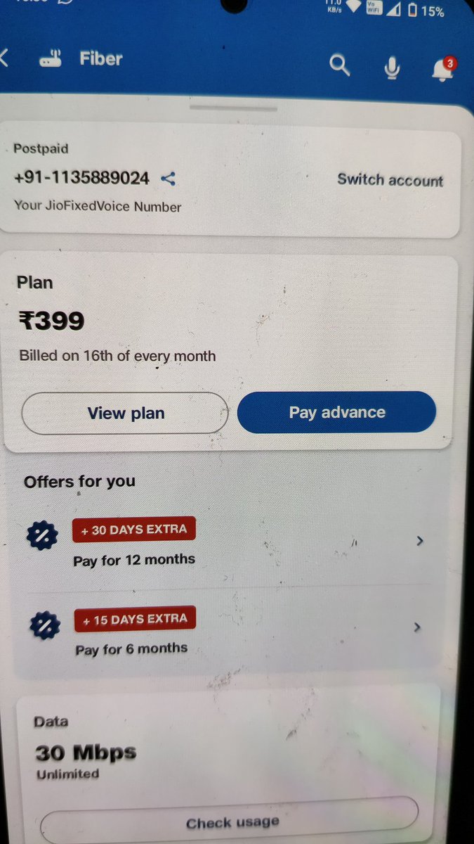 3223Kumar's tweet photo. I share 2 A/c of jio fiber &amp; air fiber here as per your sale person says your old remaining plan validates in new air fiber connection but still I have facing problems with concern &amp; your technical support engineer provides better resolution regarding my new connection @JioCare https://t.co/PHl31P0PjR