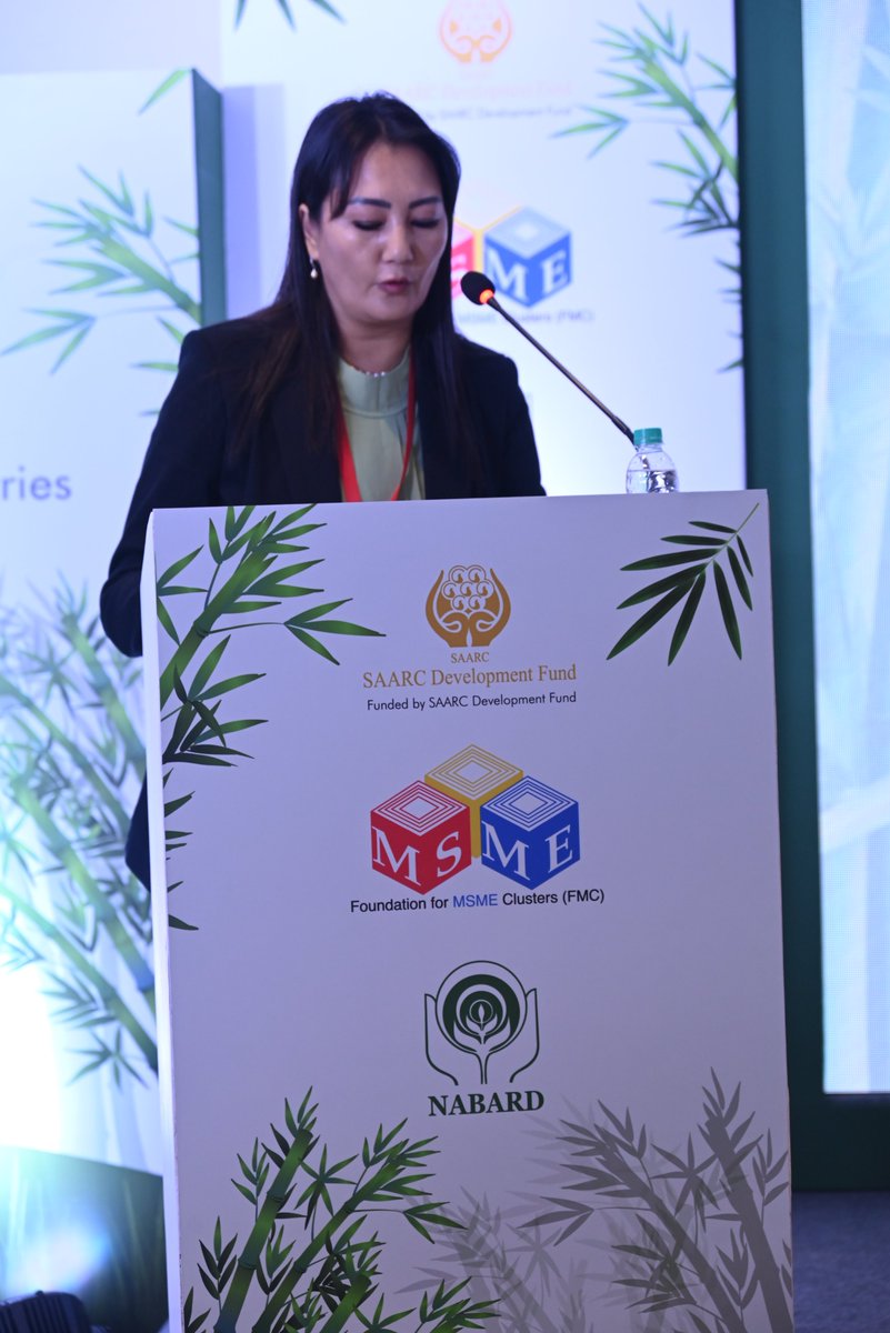 FMCluster's tweet photo. At the International Conference on Just Transition to Net Zero, Shri Pasha Patel, Chairman of SAPC, highlighted the transformative impact of bamboo in the SAARC region for a greener future. 🌱 #FMCNetZeroConference https://t.co/0lZkKWaOO2