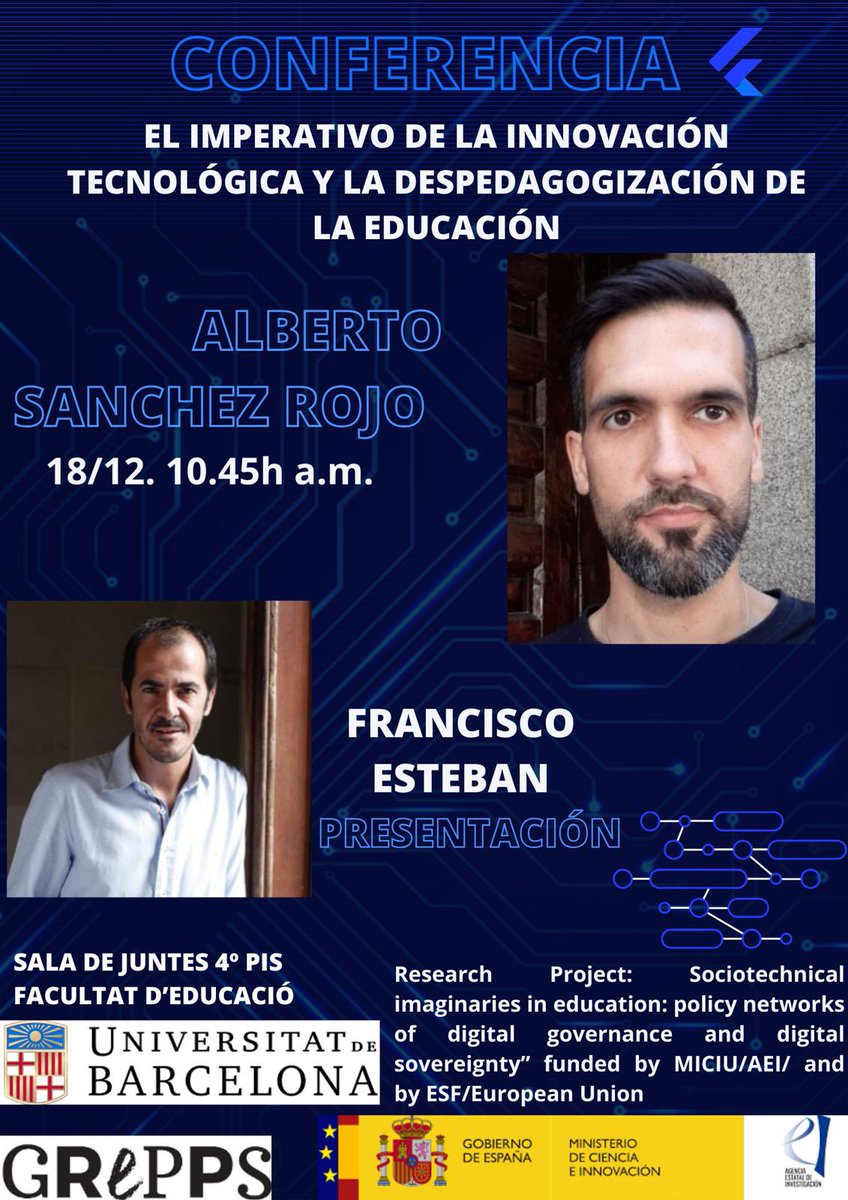 Mañana estaré en la <a href="/UniBarcelona/">Universitat de Barcelona</a> invitado por #GeoSaura en una jornada intensiva de discusión. Pongo por aquí el cartel de mi intervención y gracias <a href="/febcn/">Francisco Esteban</a> por la presentación! 😀😀