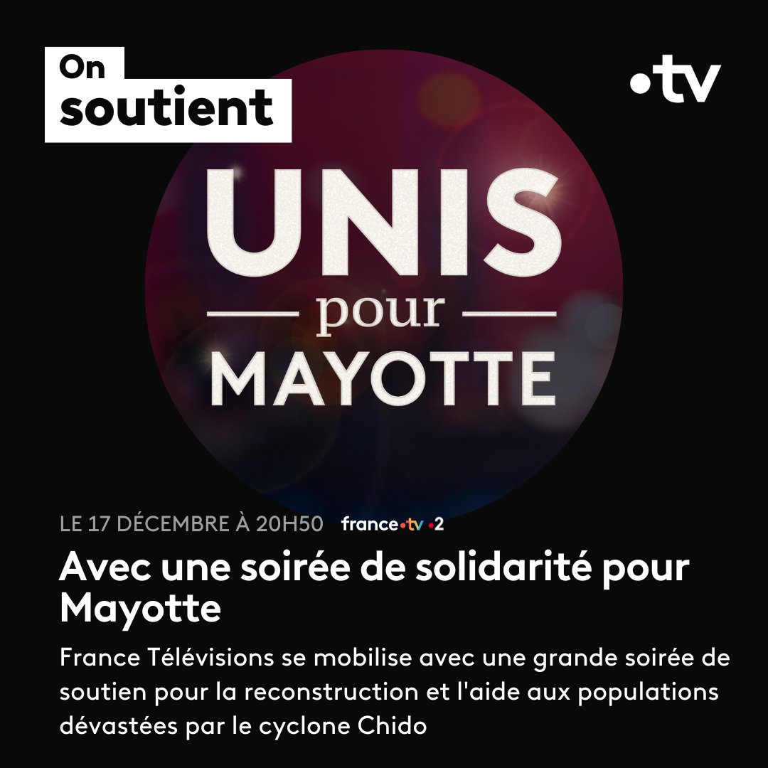 France Télévisions (@francetele) on Twitter photo 🔴 #SolidaritéMayotte | On se mobilise pour une soirée exceptionnelle de soutien et de solidarité au profit de la <a href="/Fondationfrance/">Fondation de France</a>.
Avec <a href="/LavoineOfficiel/">Marc Lavoine</a>, <a href="/Nolwennleroyoff/">Nolwenn Leroy</a>,<a href="/RaphaelHaroche/">raphael haroche</a>… présentée par Karine Baste et <a href="/Nagui/">Nagui</a>
📲 Ce soir en direct sur France 2 et <a href="/FranceTV/">France tv</a> 🔴 #SolidaritéMayotte | On se mobilise pour une soirée exceptionnelle de soutien et de solidarité au profit de la <a href="/Fondationfrance/">Fondation de France</a>.
Avec <a href="/LavoineOfficiel/">Marc Lavoine</a>, <a href="/Nolwennleroyoff/">Nolwenn Leroy</a>,<a href="/RaphaelHaroche/">raphael haroche</a>… présentée par Karine Baste et <a href="/Nagui/">Nagui</a>
📲 Ce soir en direct sur France 2 et <a href="/FranceTV/">France tv</a>