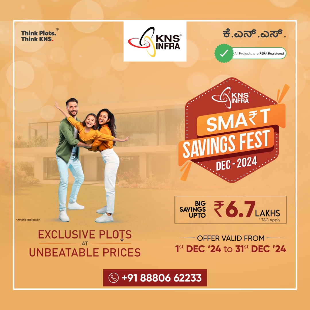 Save Big on Your Dream Plot! Join us at KNS Smart Savings Fest – Limited time offer!

#KNS #KNSGroup #RealEstate #Plots #SmartSavingsFest #December