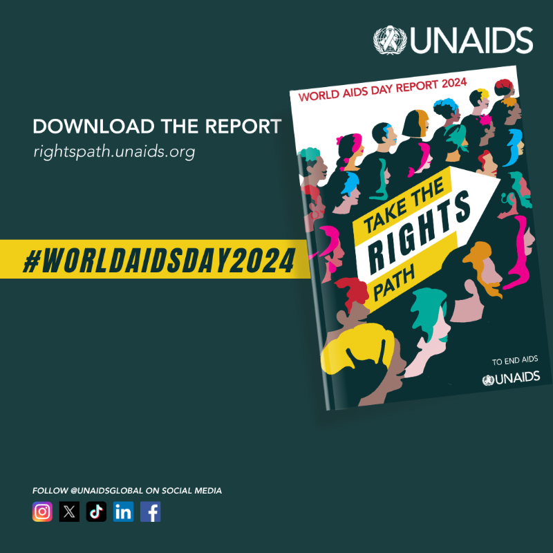UNAIDS's tweet photo. "Discriminatory laws push people away from lifesaving health care. The path to victory in the HIV response is well marked. That path is marked 'human rights'."

Read @ArchbishopThabo's testimonial in our #WorldAIDSDay2024 report: https://t.co/GhthBLh9qi