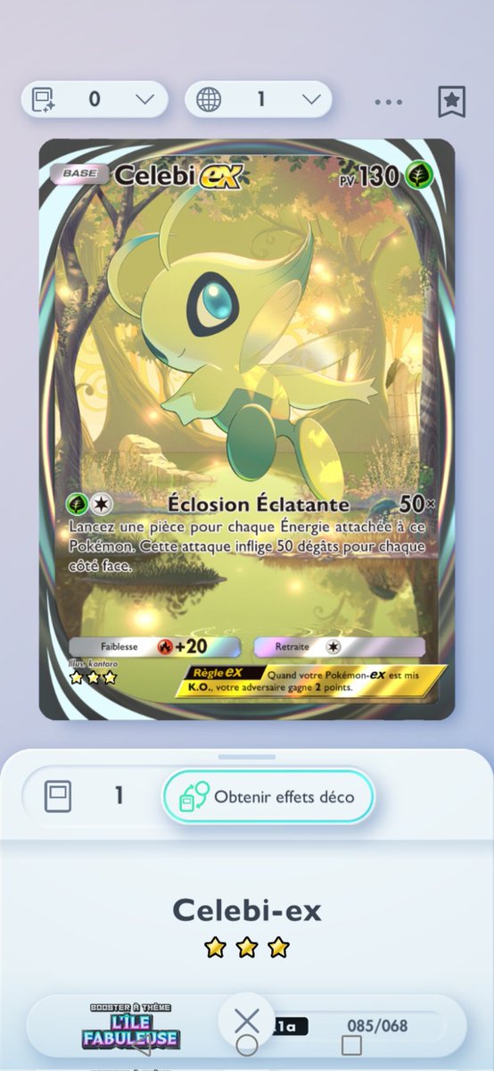 Sha_dony_'s tweet photo. @PokemonTCGP_FR Je l'ai eu dans les premiers boosters 🎉 https://t.co/SuyeoMYHUG