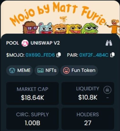 Only Diamond hands left.
True belivers are always the winners🏆🐒🚀🔥❤️
$MOJO #DIAMONDHANDS #MattFurie