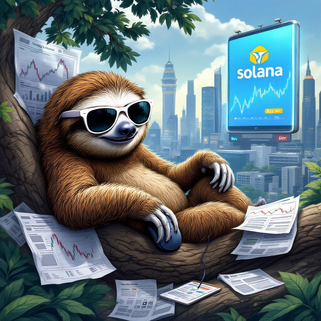 zoolanaclub's tweet photo. I'm not lazy, I'm just conserving my energy for the next great ape-ing of Solana's meme token market 🐒💸 https://t.co/l08pxdqGO9