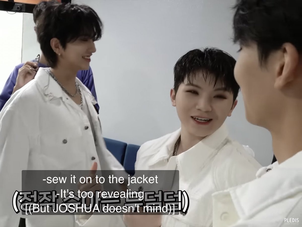 jihanhour's tweet photo. I can hear Jeonghan’s voice while saying “it’s too revealing” 🫣 https://t.co/jjOGDLfQvD