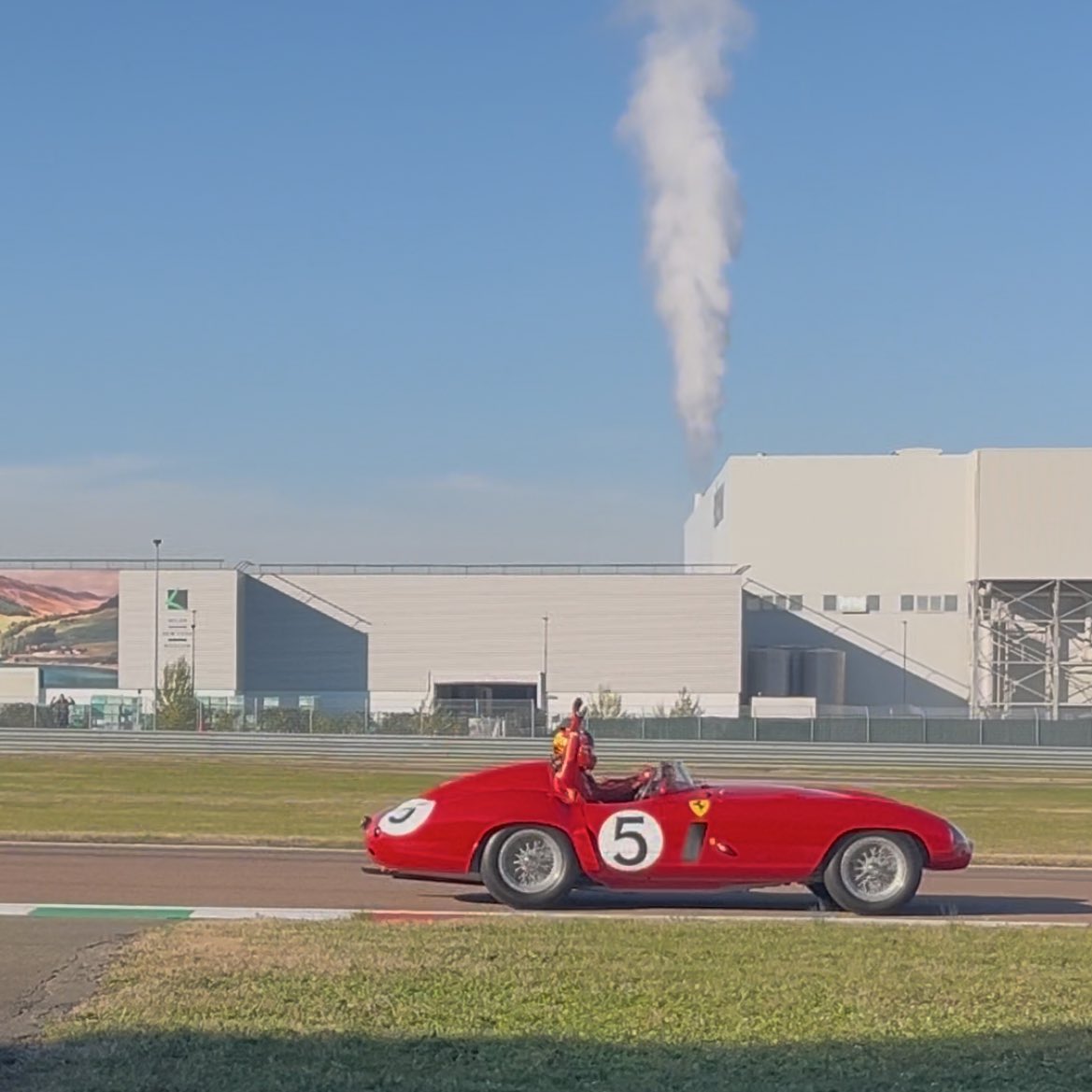 Carlos Sainz driving classic Ferrari 735 LM (1955) at Fiorano