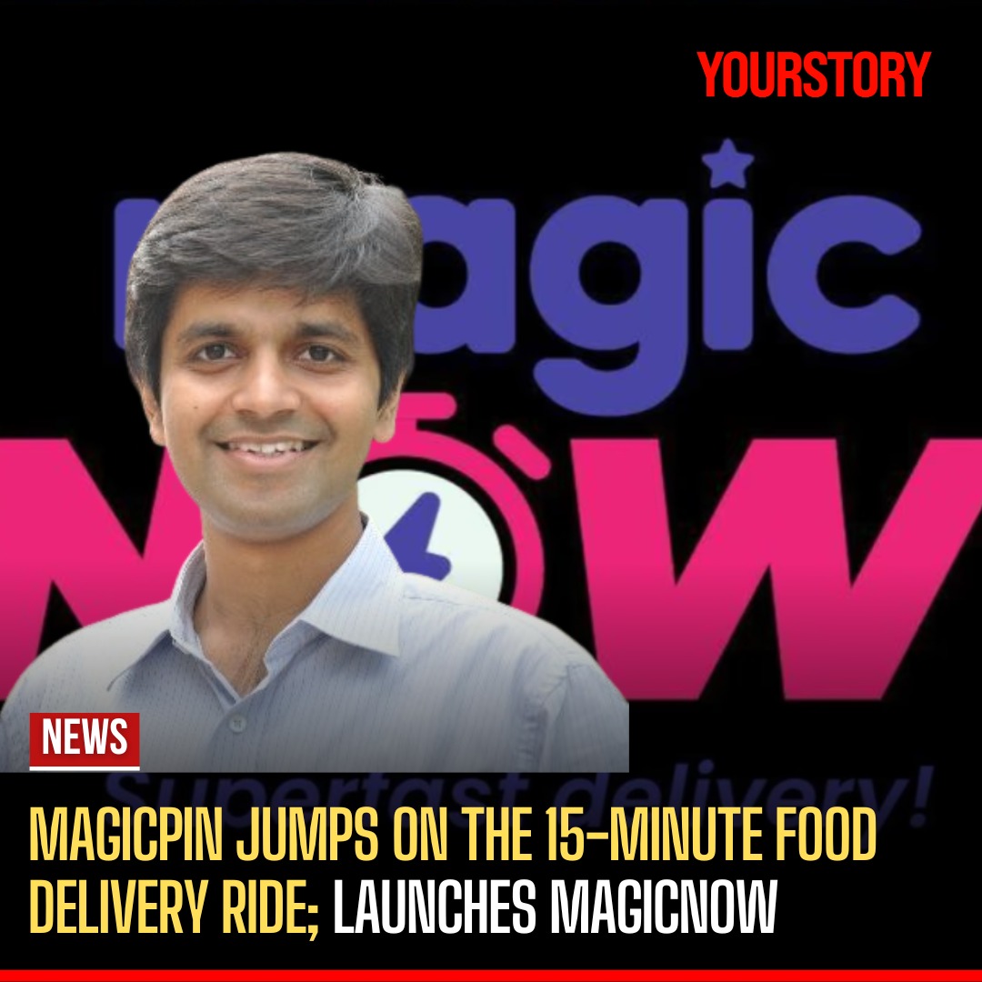 YourStoryCo's tweet photo. 🚨 magicpin jumps on the 15-minute food delivery ride; launches magicNOW.

@mymagicpin has launched magicNOW, its 15-minute food delivery service, after successful pilots in Delhi and Bengaluru. Now live in key pincodes of NCR, Bangalore, Chennai, Hyderabad, Mumbai, and Pune, magicNOW partners with popular brands like @McDonalds, @BurgerKing, @tacobell, @Chaayos, and @Wendys, along with 1,000+ local restaurants.

Unlike competitors using dark stores, magicNOW focuses on quality and speed by maintaining a 1.5 to 2 km delivery radius, powered by logistics partners like @shadowfax_in, @DunzoIt, and @rapidobikeapp. During its pilot phase, magicNOW completed 75,000 deliveries, highlighting its growing presence in the quick food delivery market.

Read more👇
https://t.co/ASeqL3mTLv

By @Tokshita_ 

#magicNOW #FoodDelivery #QuickCommerce #FastAndFresh #15MinuteDelivery #magicpin