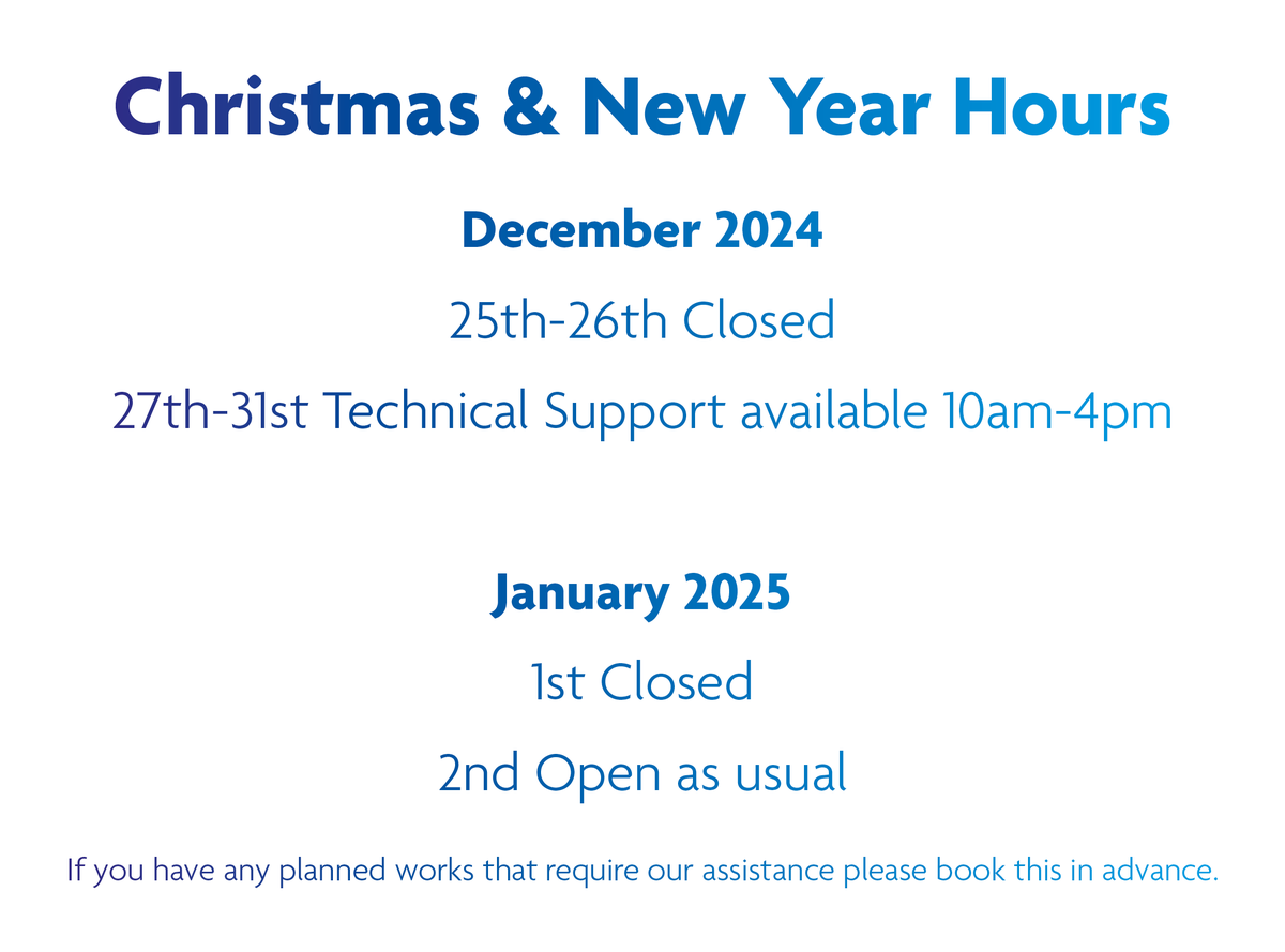 We hope everyone has a fantastic break for Christmas and New Year! Should anyone need us, you can reach us during the following periods.