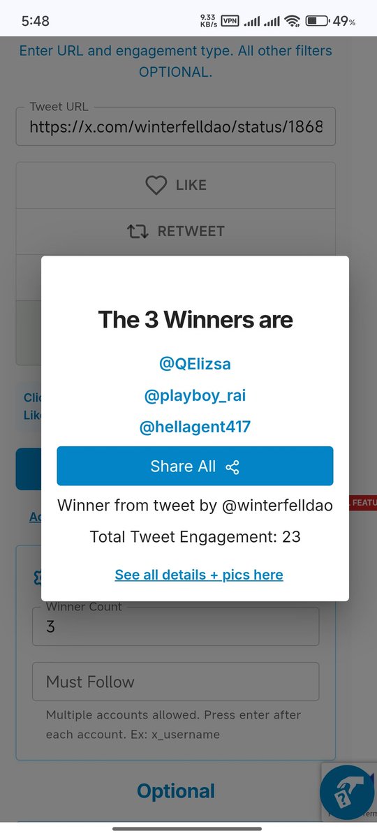 winterfelldao's tweet photo. Congrats @theXpicker Winners @QElizsa @playboy_rai @hellagent417 https://t.co/24ZZi0bD9C