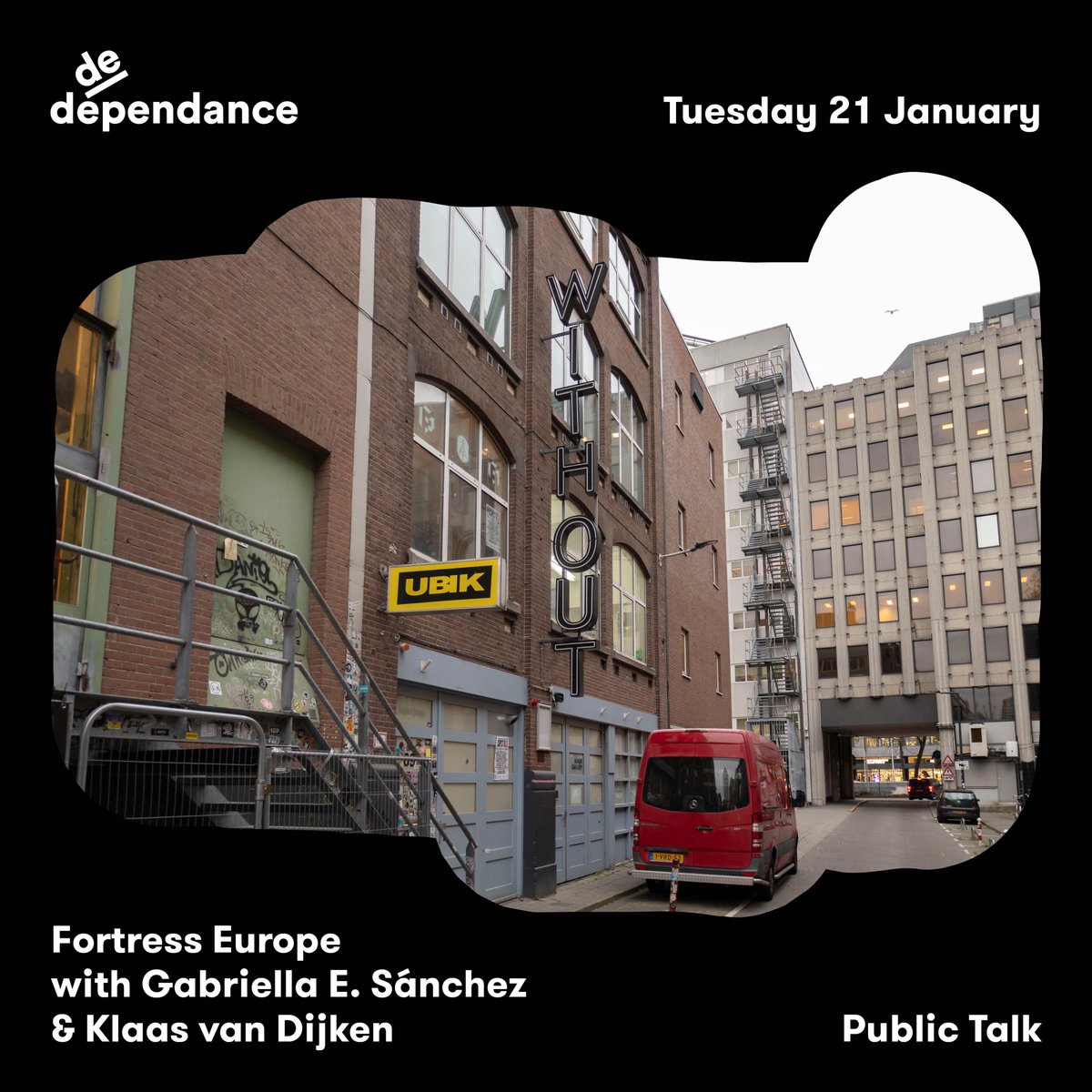 De Dépendance (@dedependance) on Twitter photo 🗣️ Fortress Europe with Gabriella E. Sánchez & Klaas van Dijken
📍 <a href="/worm_rotterdam/">WORM Rotterdam</a>, Boomgaardstraat 71
🗓️ Tuesday 21 January 2025
⏰ Talk at 20.00h
🍸 Drinks from 19:30h
📲 More info & tickets on our website: dedependance.eu/events/fortres… 🗣️ Fortress Europe with Gabriella E. Sánchez & Klaas van Dijken
📍 <a href="/worm_rotterdam/">WORM Rotterdam</a>, Boomgaardstraat 71
🗓️ Tuesday 21 January 2025
⏰ Talk at 20.00h
🍸 Drinks from 19:30h
📲 More info & tickets on our website: dedependance.eu/events/fortres…