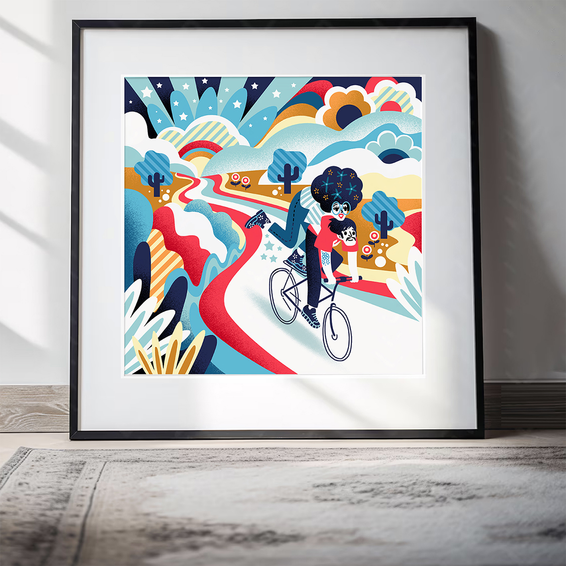 Tirage d’art signé - 30x30 - papier aquarelle 210 g. - 30 € + 10 € de frais d’envoi - commande en dm - Tous les modèles 👉 clod-illustrateur.fr/shop

#velo #deco #velotaf #bicyclette #illustration