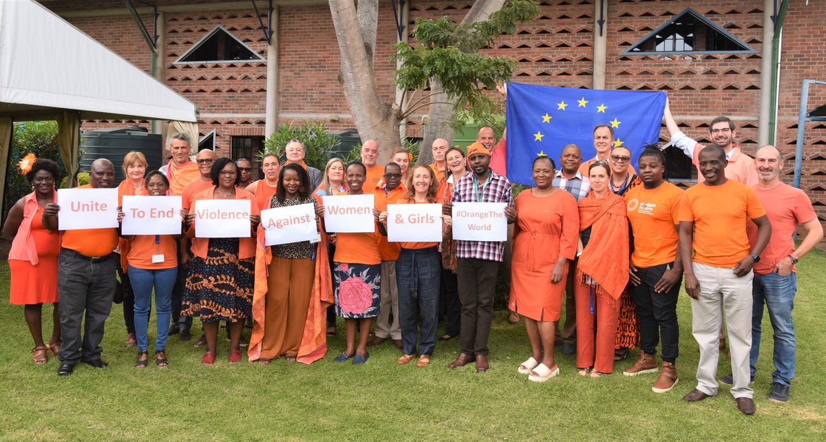 euinzim's tweet photo. Today, as we mark the end of the #16DaysOfActivism, @euinzim🇪🇺🇿🇼 reaffirms its commitment to ending violence against women and girls and promoting gender equality.
🟠Together, we stand united for a future free from violence.
#EUWithYou🇪🇺🇿🇼 #EndGBV #16DaysOfActivism #OrangeTheWorld