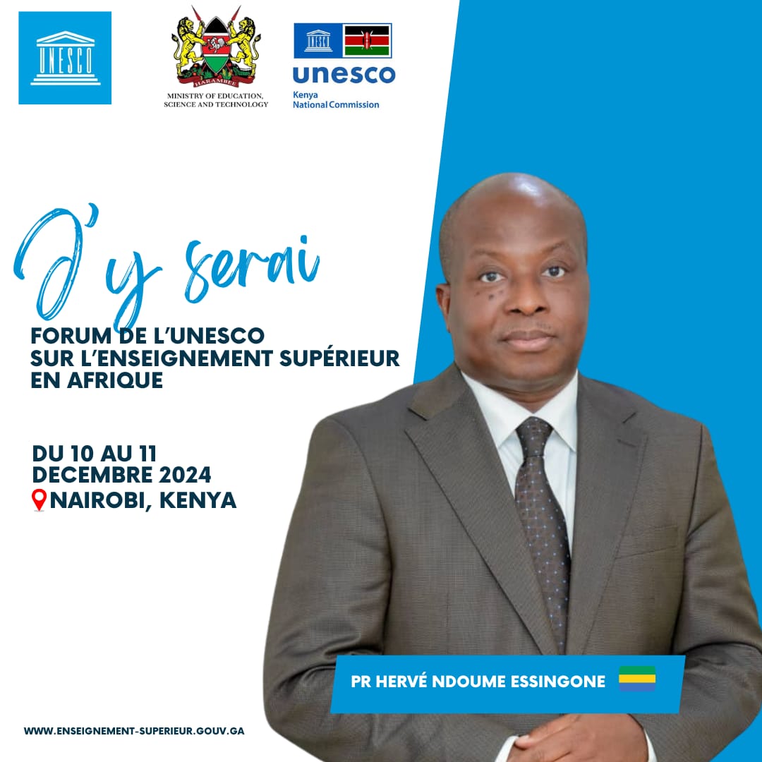 J’ai l’honneur de participer au Forum de l’UNESCO sur l’enseignement supérieur en Afrique, qui se déroulera à Nairobi, au Kenya, les 10 et 11 décembre 2024.