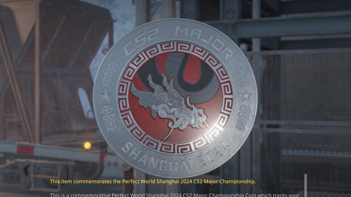 inspect the shanghai coin on train background...no rain falls on it