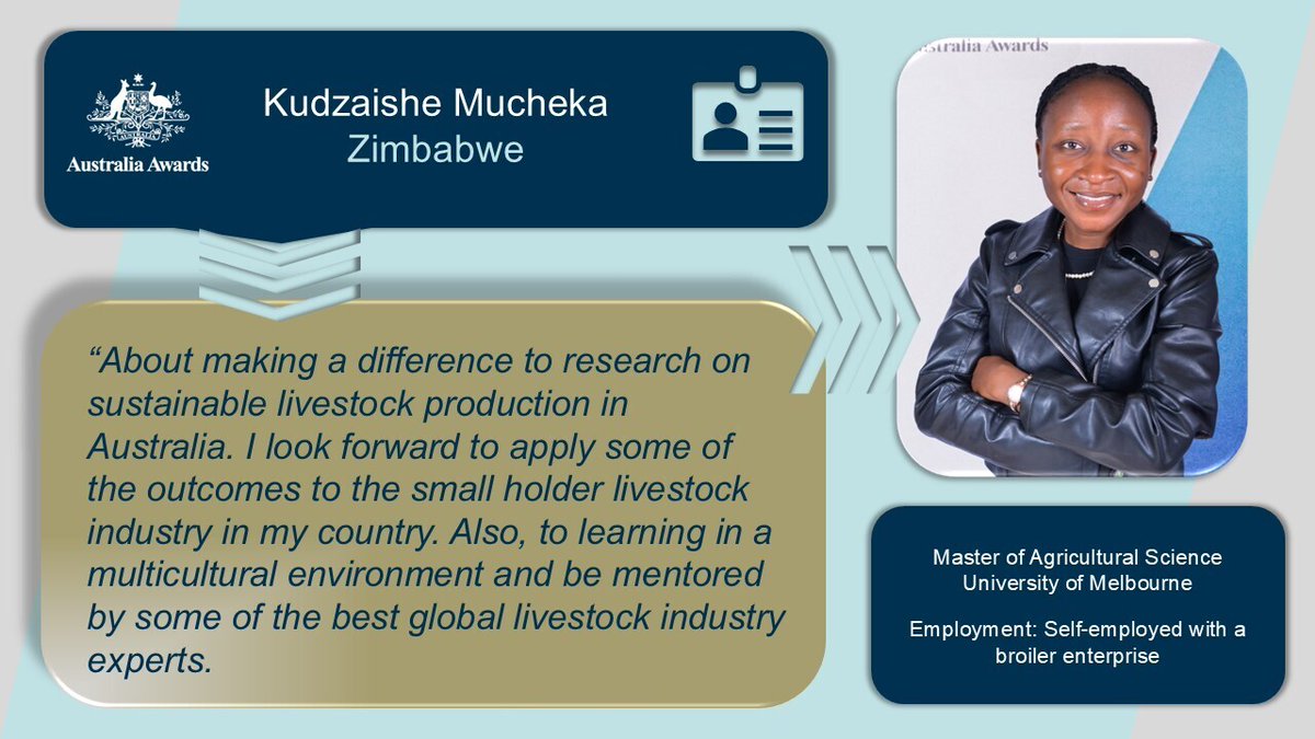 AusEmbZim's tweet photo. 👏Congratulations to Florence, Blessing &amp; Kudzaishe from 🇿🇼 on receiving the prestigious @AustraliaAwards scholarships! These talented scholars will embark on their Masters journeys in 🇦🇺, gaining world class education and valuable experiences. 
 
 We wish them all the best! https://t.co/v22Goq0ED4