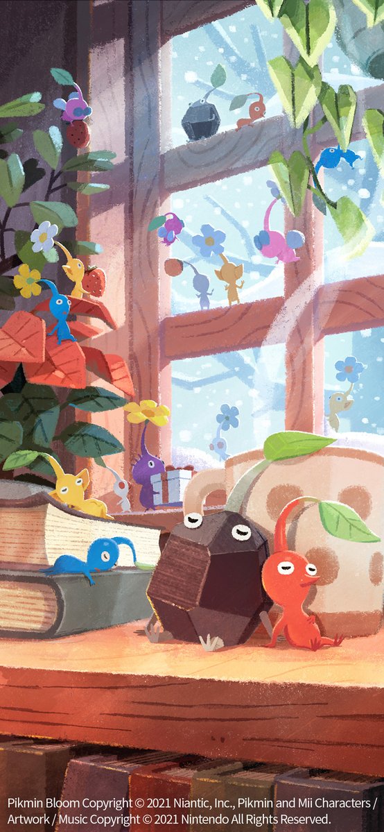 amelicart's tweet photo. 【WORK】「Pikmin Bloom（ピクミン ブルーム）」で公開された新しいロード画面イラストを描かせていただきました。 https://t.co/BvwjwbWtMj