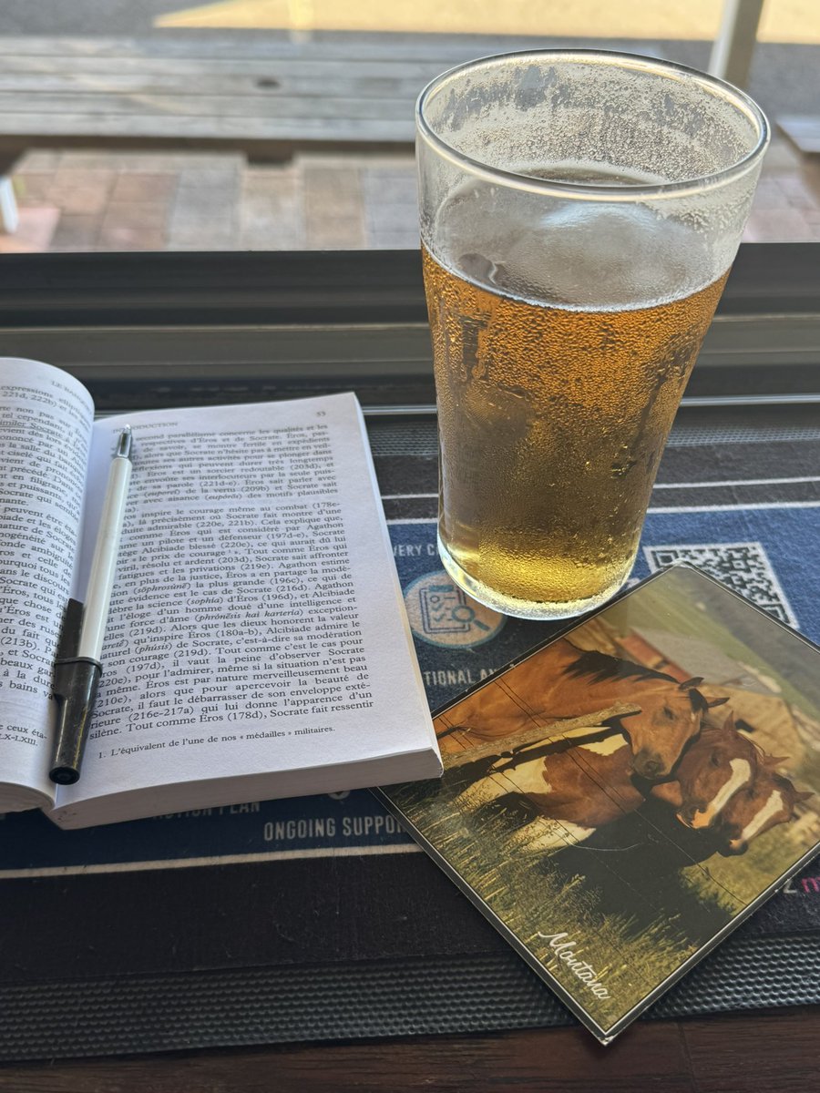 This afternoon I walked 3km and stopped by the pub to read
