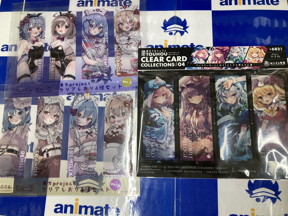 東方Project』 ?クリアしおり4種セット 各種 ?クリアカード 