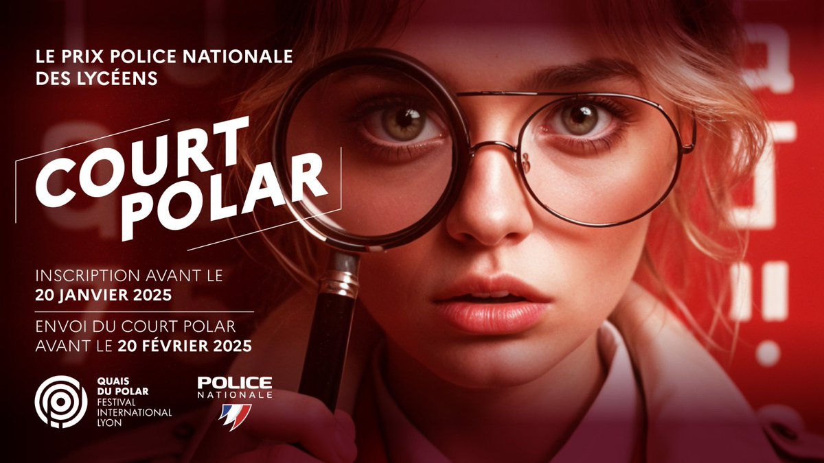 #MardiConseil | ✍️ Inspirés ? La police nationale et <a href="/QuaisPolar/">Festival Quais du Polar</a> lancent le prix du court polar des lycéens. Les candidats, en groupe ou en individuel, ont jusqu’au 20 février pour nous envoyer leur œuvre allant de 5 à 20 pages. Célébrité ⭐️ et cadeaux à la clé 🔑 👉 Découvrez