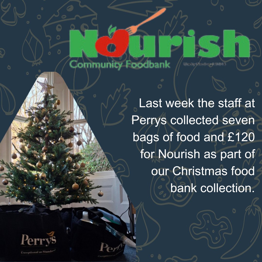 Perrys Accountants (@perrysaccs) on Twitter photo Last week the staff at Perrys collected seven bags of food donations and ยฃ120 for the food bank charity Nourish.
Their website lists all the items that they need this year. If you can help at all, please email them office@nourishcommunityfoodbank.org.uk Last week the staff at Perrys collected seven bags of food donations and ยฃ120 for the food bank charity Nourish.
Their website lists all the items that they need this year. If you can help at all, please email them office@nourishcommunityfoodbank.org.uk