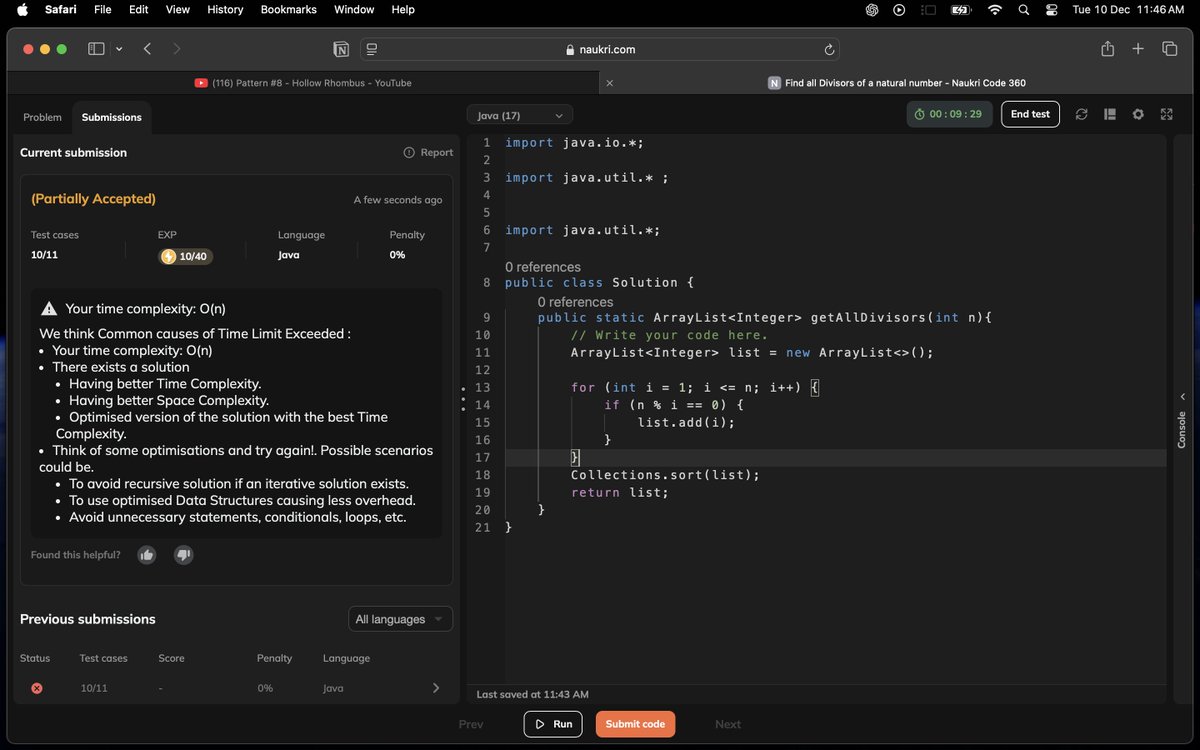 anikchand461's tweet photo. โข ๐ค Found pattern printing with recursion a bit confusing, but Iโll master it soon! ๐ช
โ
Solved:
โข Easy POTD from #CodingNinjas.
โข An array question from #LeetCode.
Small steps, big progress! ๐
#DSA #CodingNinjas #Recursion #PatternPrinting #Leetcode #100DaysOfCode https://t.co/S1DmxSduYI