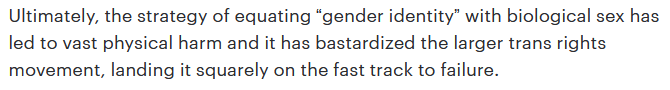 ShazzBakes's tweet photo. @TaniaAMarshall "the larger trans rights movement"
Starting from false assumptions right there. At least they put "gender identity" in speech marks, but small solace when they immediately go on to "trans rights".
As has been asked repeatedly:
1. #DefineTrans
2. What rights do 1⤴️ not have? https://t.co/eIes5nMwUk