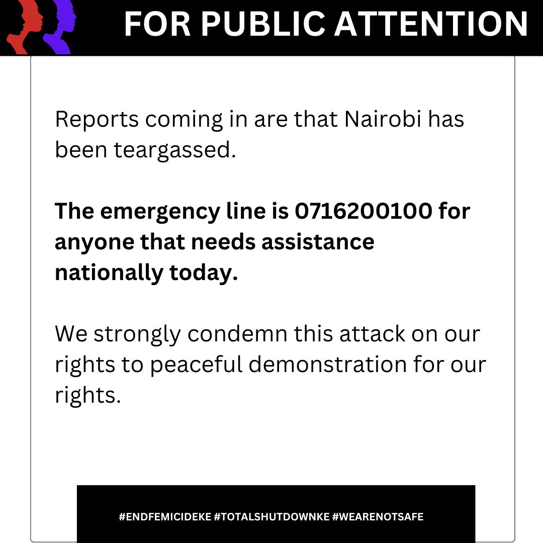 For Public Attention!!! #EndFemicideKE #TotalShutDownKe #WeAreNotSafe