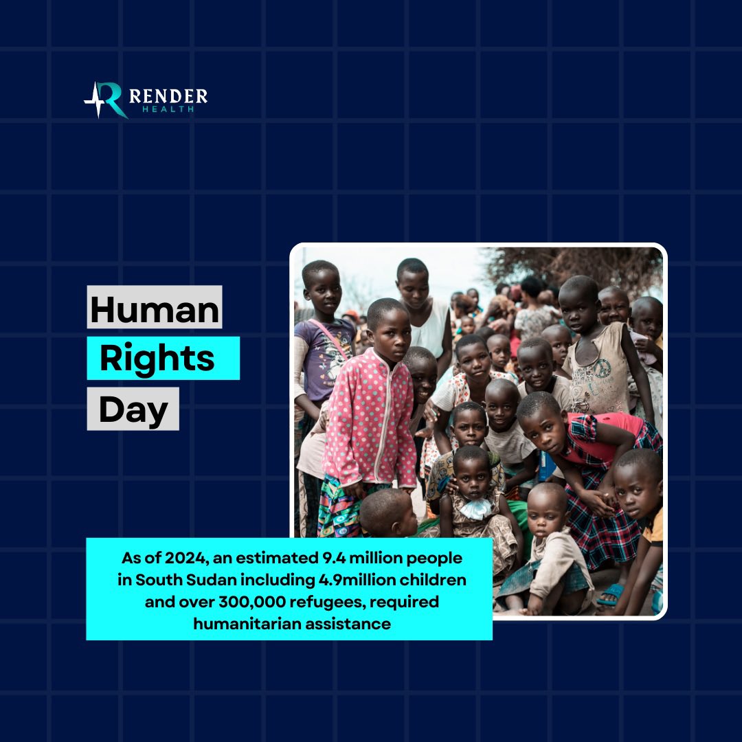 RenderHealth's tweet photo. Human Rights Day: Our rights, our future, right now! 🌍

Good health is not a privilege; it’s a right. Yet, millions in Africa face barriers to accessing the care they need. This #HumanRightsDay, let’s talk about health equity and how we can make healthcare accessible to everyone https://t.co/GbHq3DIfaL