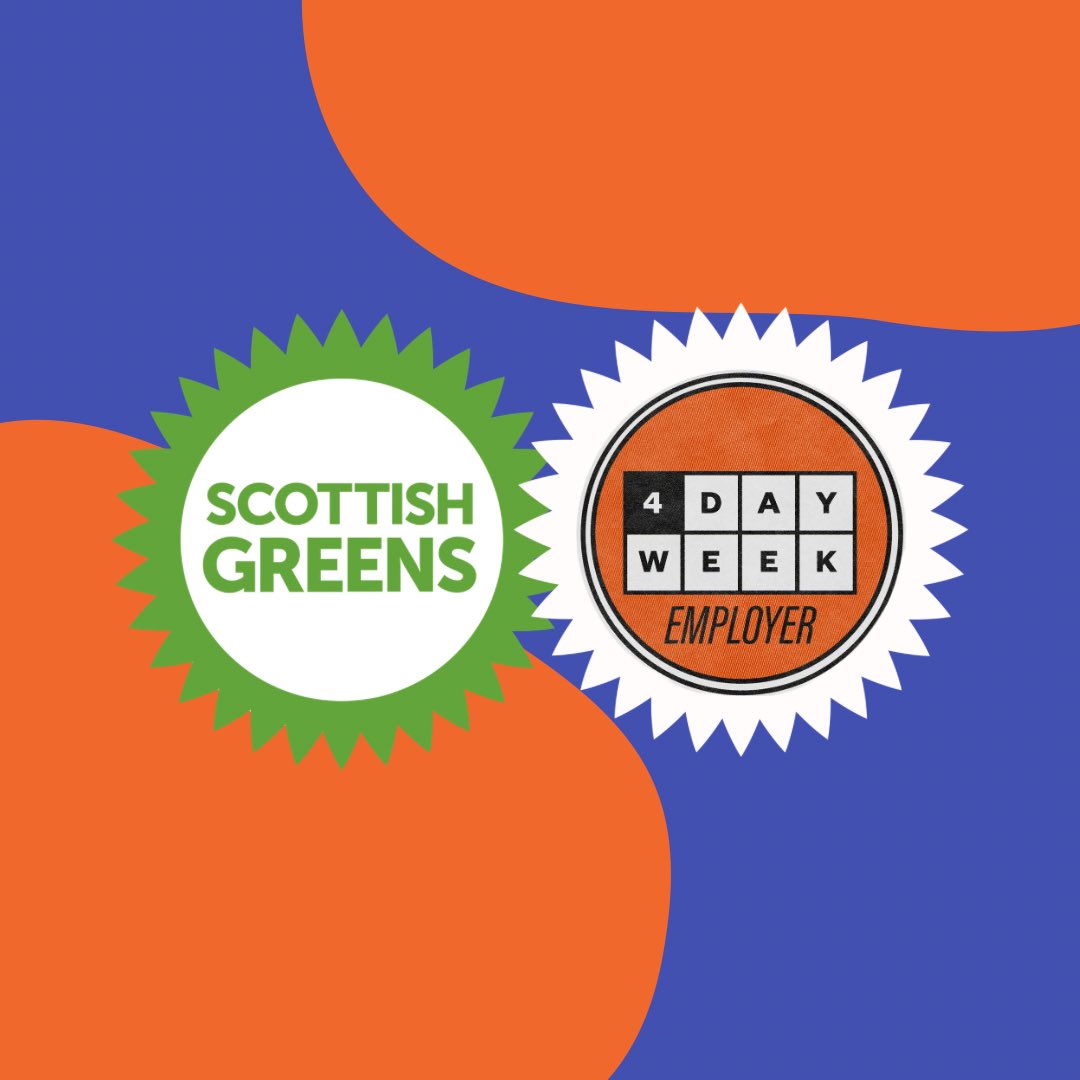 4 Day Week Foundation (@4day_week) on Twitter photo Congratulations to <a href="/scottishgreens/">Scottish Greens</a> for becoming a Gold Standard 4-day week employer!🥳🥳
It’s important to be the change we want to see in the world, and that’s exactly what they’re doing by introducing a 4-day week into their offices.
For people. For planet. Four-day week! 🌍 Congratulations to <a href="/scottishgreens/">Scottish Greens</a> for becoming a Gold Standard 4-day week employer!🥳🥳
It’s important to be the change we want to see in the world, and that’s exactly what they’re doing by introducing a 4-day week into their offices.
For people. For planet. Four-day week! 🌍