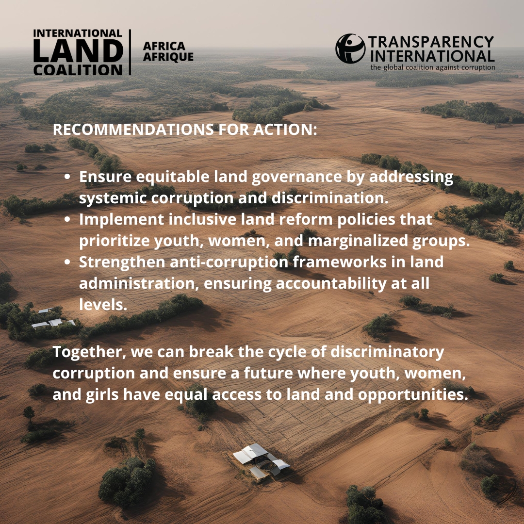 Corruption steals opportunities &amp; rights from the most vulnerable. This #HumanRightsDay, let’s unite against corruption &amp; fight for youth, women, &amp; girls in Sub-Saharan Africa. Together, we can create a fairer, more equitable tomorrow. 
#United4LandRights #16DaysOfActivism