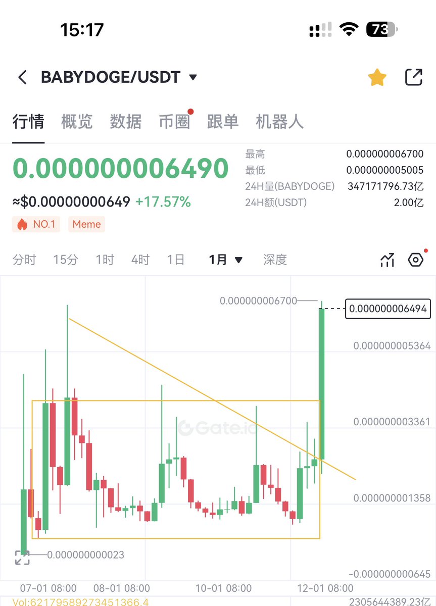 恭喜宝贝狗babydoge 创历史新高，下个目标破0