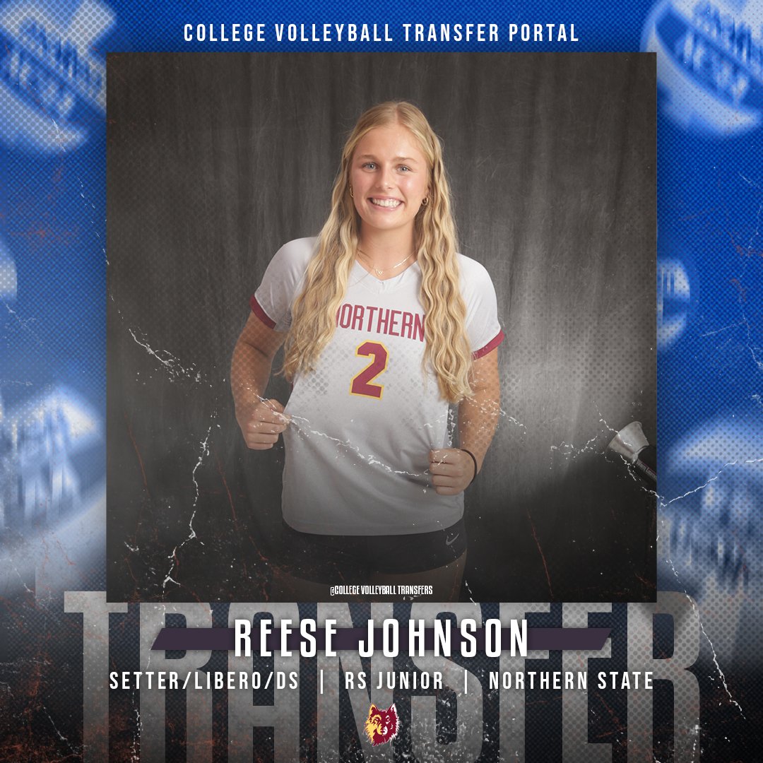 CVBTransfers's tweet photo. 𝗜𝗻 𝗧𝗵𝗲 𝗣𝗼𝗿𝘁𝗮𝗹

✏️: Reese Johnson
🏐: Setter/Libero/DS
🎓: RS Junior
📍: Northern State
❌: @reesedjohnson22 

#CollegeVBTransfers | #NCAAWVB https://t.co/FToXAHKvY5