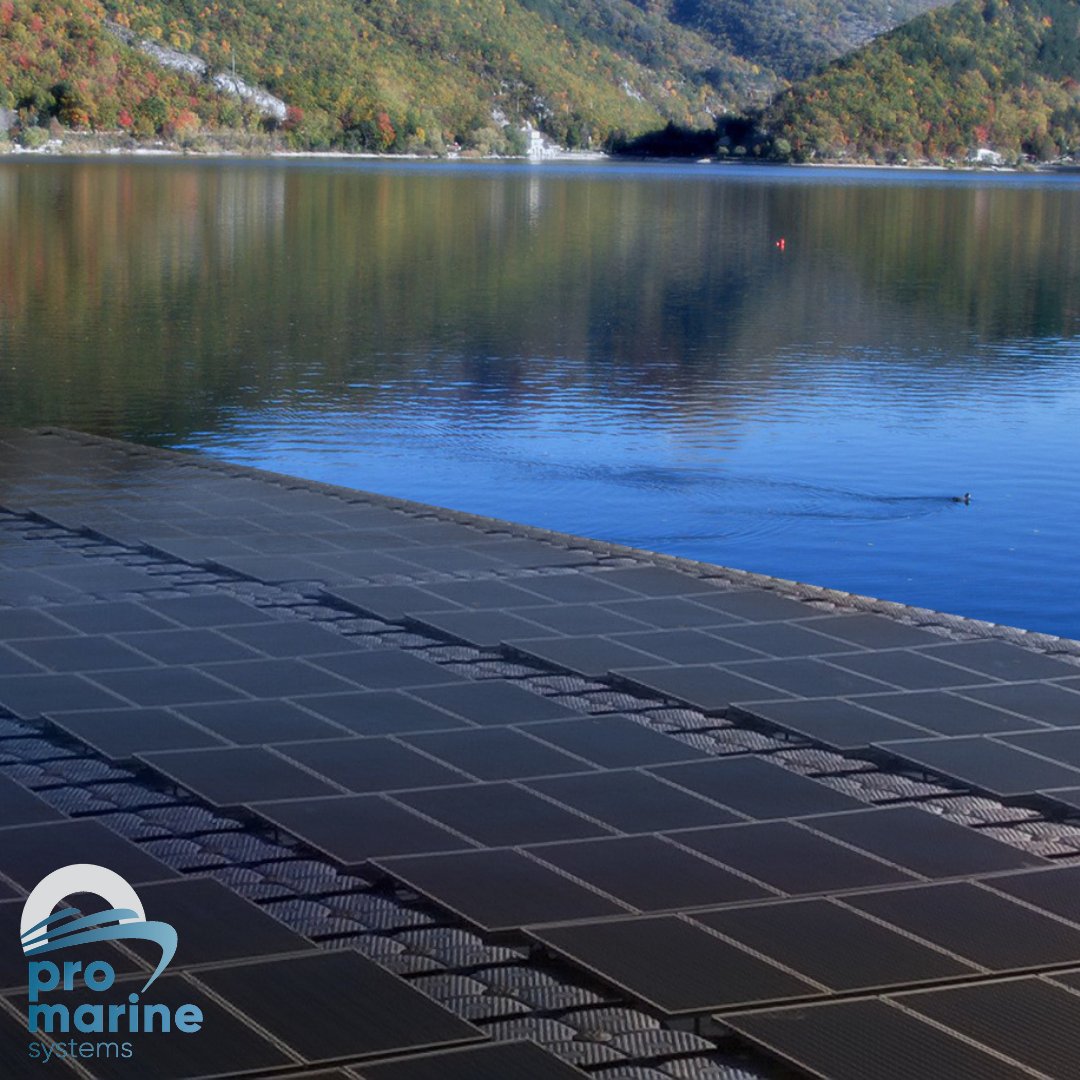 Tap into the power of the sun with our innovative floating solar solutions. Sustainable, efficient, and ideal for maximizing space on water!  #FloatingSolar #RenewableEnergy #Sustainability #CleanEnergy #promarine #promarinesystems