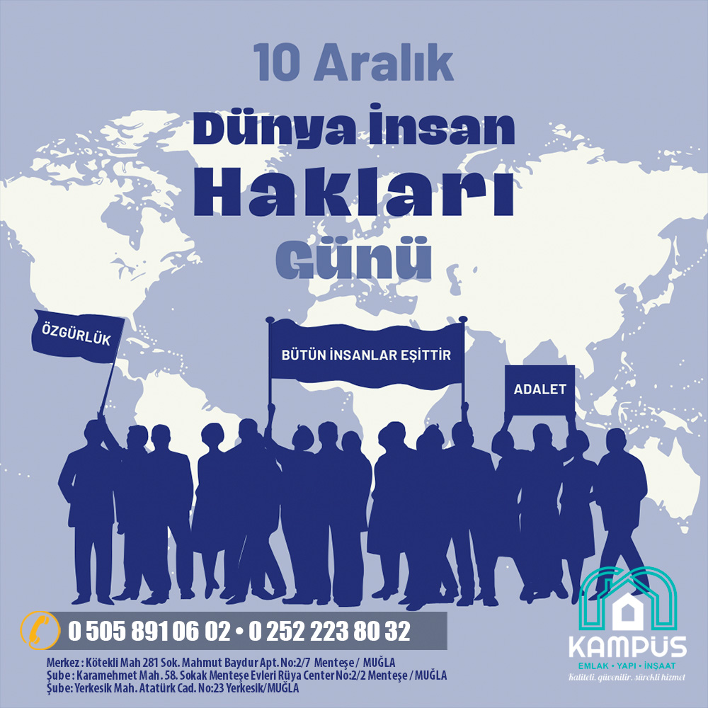 kampusemlakk's tweet photo. Tüm insanların eşit olduğu bir dünya i��in çalışarak haksızlıların karşısında olmak ümidiyle ...

#10aralıkdünyainsanhaklarıgünü #insanhakları https://t.co/dH5yFIEuHQ