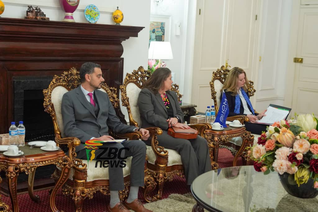 International Organisation for Migration (IOM) Director General, Ms Amy Pope and delegates are currently meeting President Emmerson Mnangagwa at the State House in Harare