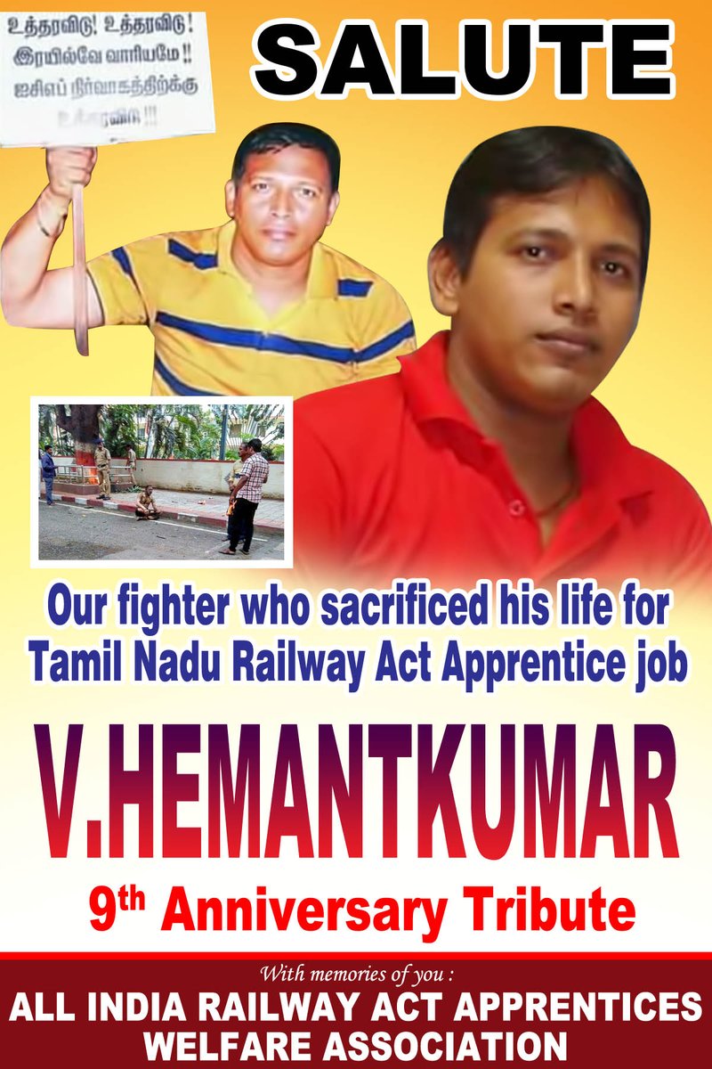 mothi84's tweet photo. Remembering Hemanth Kumar, CCAA from ICF,on his 9th death anniversary. Gone but never forgotten.He was a brave,honest &amp; defendingToday in his death anniversary the entire CCAA family pays tribute &amp;we hope his soul may find peace.
Southern Zone CCAA needs Justice for Hemanth death https://t.co/0iUNNl6ieV