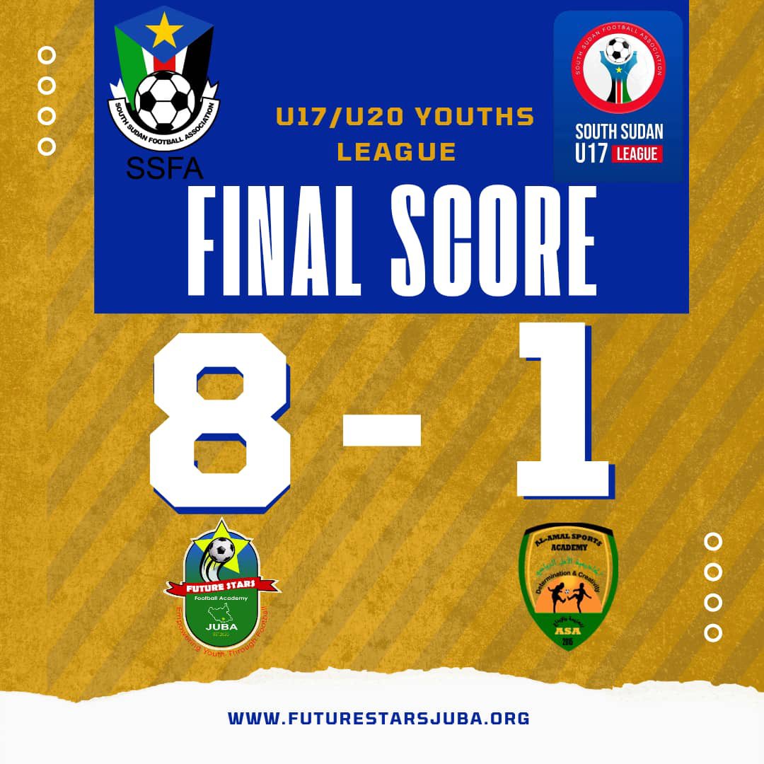 How we finished the game yesterday at against Al Amal Sports Academy. 

#FutureStars
#WeBuildTalents 
#MoreThanFootball
#SouthSudan