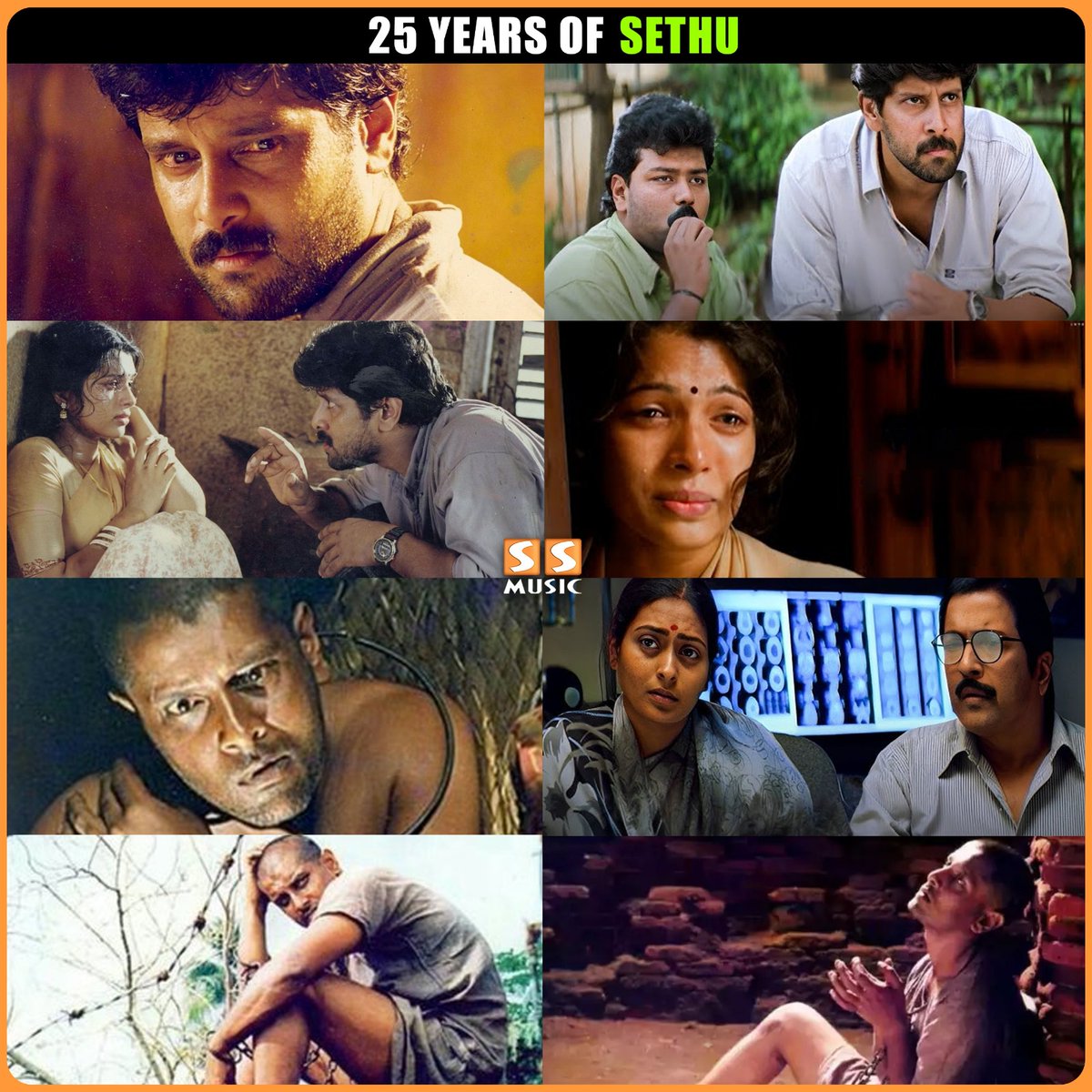 SSMusicTweet's tweet photo. Naan kuda oru Kaalathula Romba Sandhoshama Irunthendi.. Aana Ennaiku unna paatheno.. 🥺😭
.
Celebrating 25 Years of Blockbuster #Sethu ❤️
.
@chiyaan #Abitha @ilaiyaraaja #Bala #25YearsofSethu #25YearsofDirectorBala #25YearsofBala #Chiyaan #ChiyaanVikram #SSMusic https://t.co/Jue2Voxf8o