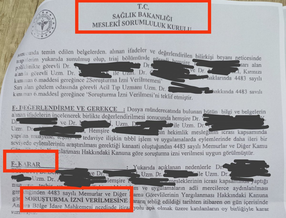 SORUŞTURMA İZNİ VERİLDİ!
1-Gaziantep Şehir Hastanesi’nde, görevlilerin büyük ihmal ve umursamazlığı sonucu vefat eden eşim için, ihmali olduğu düşünülen 6 doktor ve 1 hemşire için karar çıktı. Başta ilk günden beri rt ve yorumlarla sesimi duyurup destek veren sizlere ve de daima