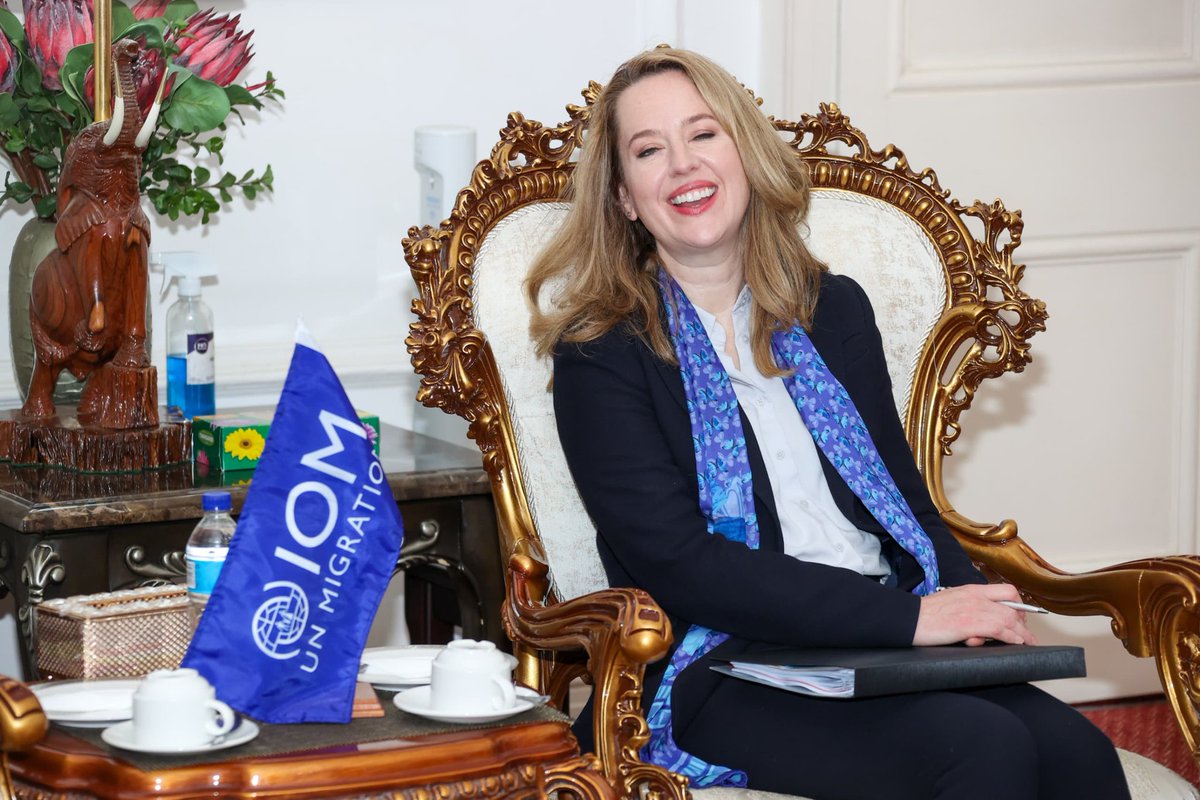 President Mnangagwa welcomes the IOM Director-General Ms Amy Pope at State House in Harare this morning. The IOM Chief is in the country for a three-day working visit which coincides with the International Immigrants Day being commemorated today. - Pictures: Believe Nyakudjara