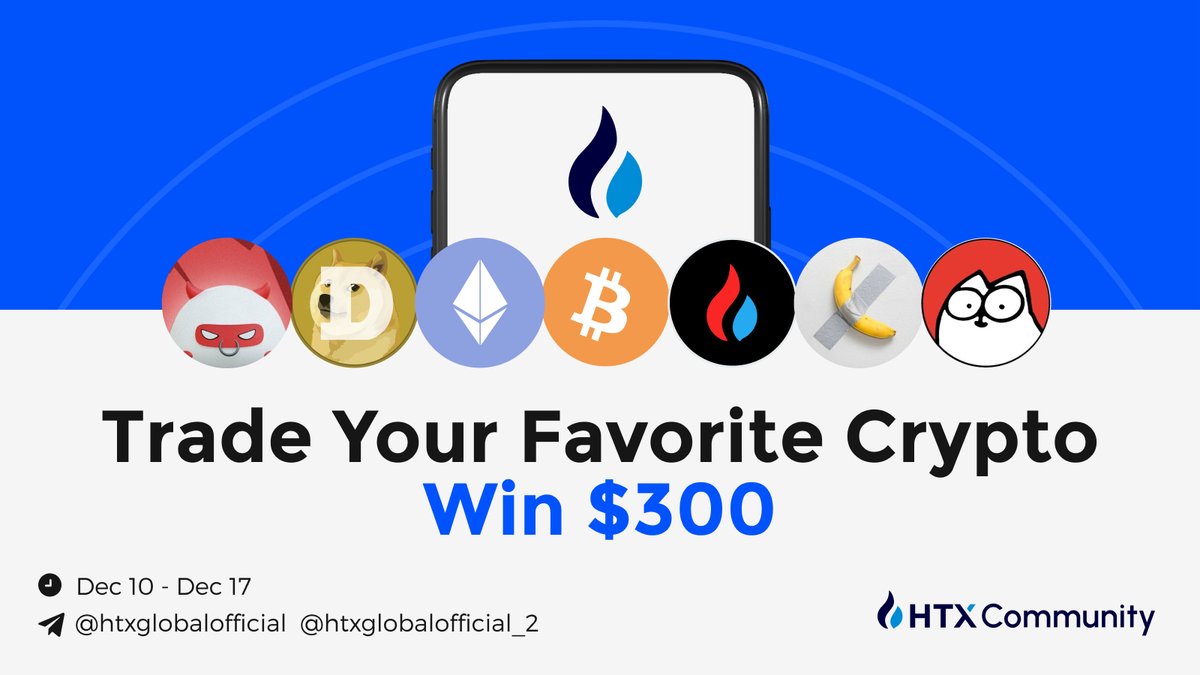 HTXCommunity's tweet photo. Trade on #HTX and Share Your Success🔥
Win $300

✅ Follow @HTXCommunity @HTX_Global 
🔁 RT+tag 3
🚀 Join Telegram: https://t.co/mWD3TIWE4E
📱 Share your #trades on HTX social media

Get started: https://t.co/WkxR23sBnW https://t.co/uEkw66QZEM