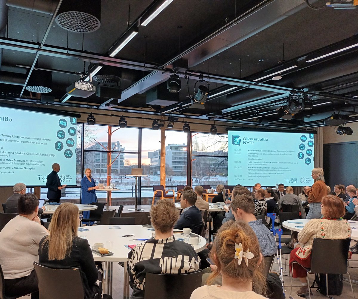 Hyvää ihmisoikeuksien päivää! #OikeusvaltioNyt -seminaarissa keskustellaan oikeusvaltion, demokratian ja ihmisoikeuksien merkityksestä toisilleen - ja koko yhteiskunnalle.