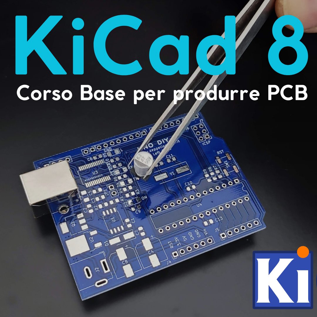 zeppelinmaker's tweet photo. Corso KiCAD8 per progettare PCB - Usa il codice sconto: 7EA895C6080495B0C65B 
o il link:
https://t.co/QJUqBnA4zr https://t.co/OgrAEj7iBI