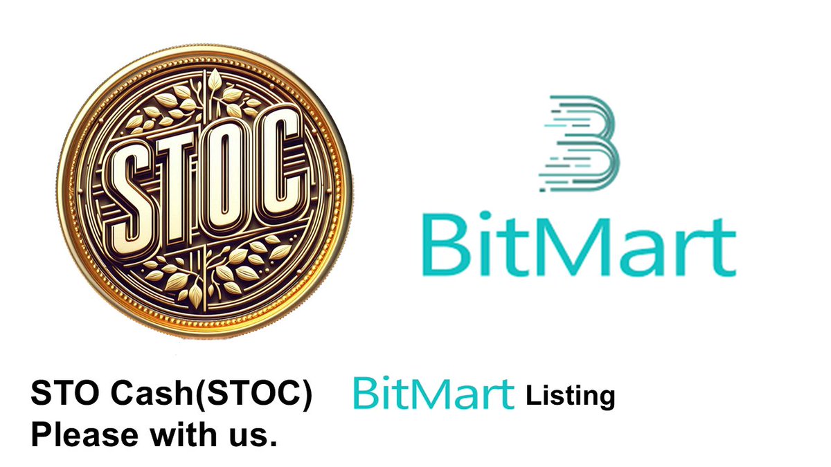 $STOC tokens have been listed on the BitMart exchange. Please join us.
👉 bitmart.com/trade/en-US?sy…