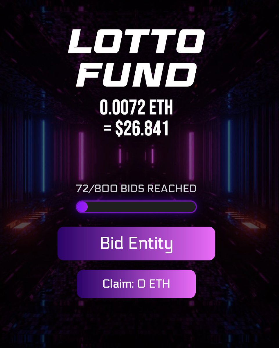 The New TraitForge LottFund is open for bids!

Bid your Entities now, and watch as the Bids (and the $ETH LottFund pot) increase. Once 800 Entities have joined, the LottFund will be selected at random.

Good luck, Forgers, and may Fortune smile upon your Traits.
