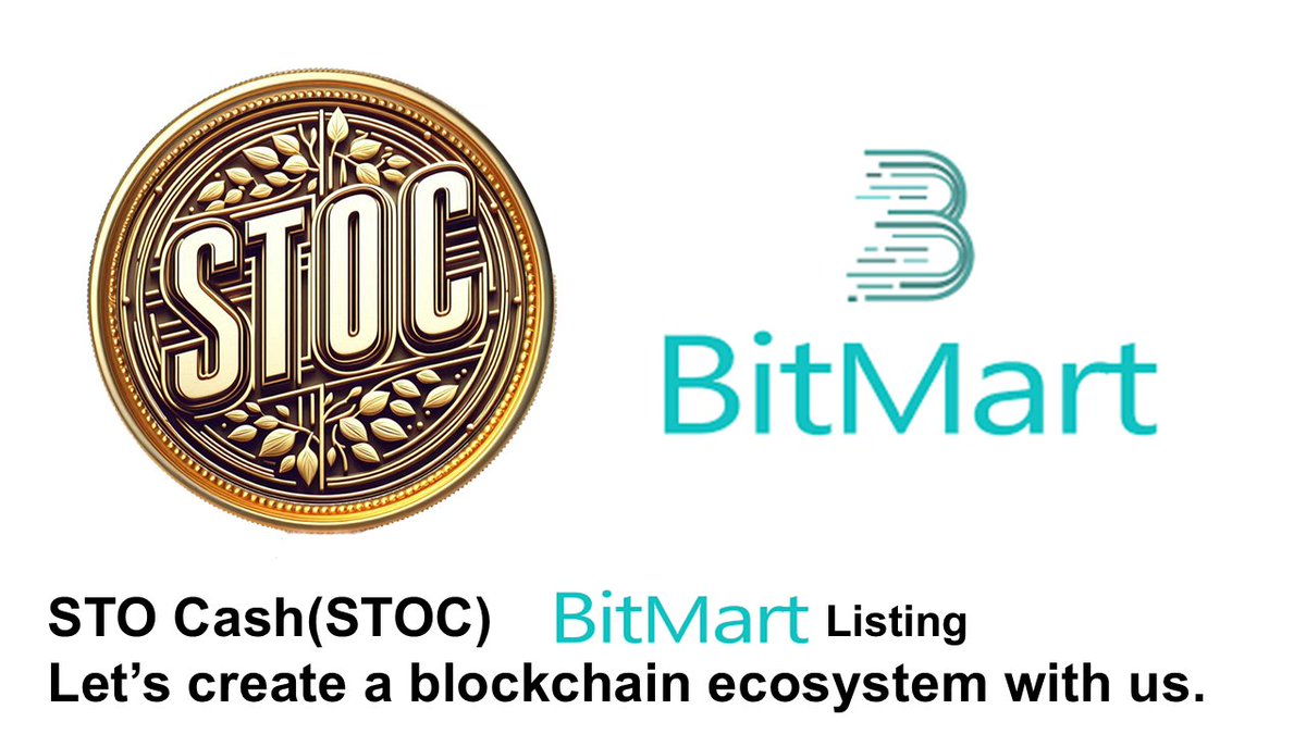 $STOC tokens have been listed on the BitMart exchange. Let’s create a blockchain ecosystem with us.
bitmart.com/trade/en-US?sy…